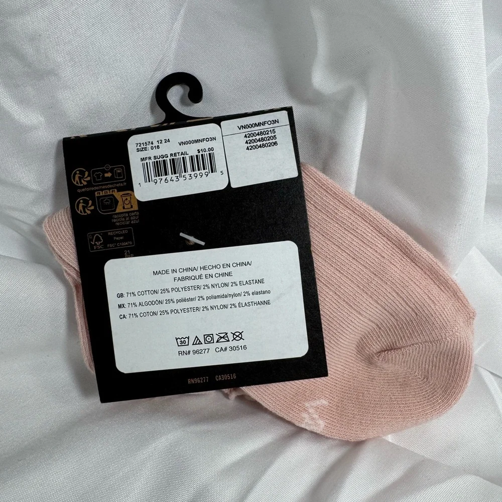 Vans Soft Pink Ruffle half Crew Socks - Picture 2 of 6